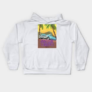 San Luis Obispo California Travel poster Kids Hoodie